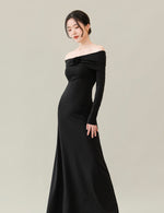 Load image into Gallery viewer, Off Shoulder Rose Flare Maxi Dress [2 Colours]
