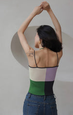 Load image into Gallery viewer, Light Knit Colourblock Camisole in Multi
