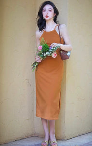 Cami Sheath Dress in Orange