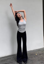 Load image into Gallery viewer, [Ready Stock] Waist Buckle Straight Leg Trousers in Black
