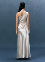 Load image into Gallery viewer, Satin Gathered Peplum Top// Maxi Skirt [2 Colours]
