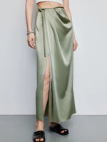 Load image into Gallery viewer, Satin Wrap Slit Maxi Skirt [3 Colours]
