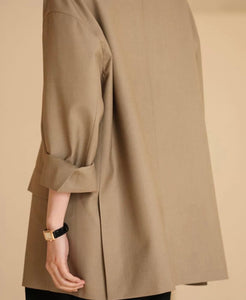 Oversized Hook Blazer in Khaki