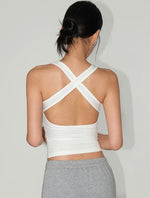 Load image into Gallery viewer, Padded Cross Drop Back Tank [3 Colours]
