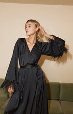 Load image into Gallery viewer, Prisca Feather Wrap Maxi Dress [3 Colours]
