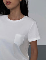 Load image into Gallery viewer, Mini Pocket Tee in White
