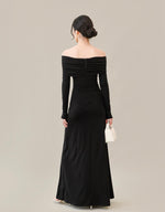 Load image into Gallery viewer, Off Shoulder Rose Flare Maxi Dress [2 Colours]
