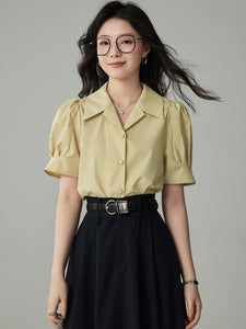 Puff Sleeve Shirt [3 Colours]