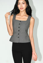 Load image into Gallery viewer, Tailored Peplum Vest [2 Colours]

