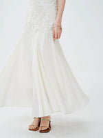 Load image into Gallery viewer, Floral Applique Maxi Dress in White

