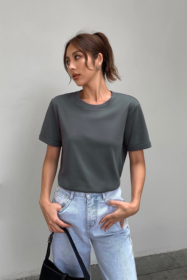 Classic Pin Cuff Tee [2 Colours]