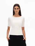 Load image into Gallery viewer, Classic Boatneck Stretch Mid Top [3 Colours]
