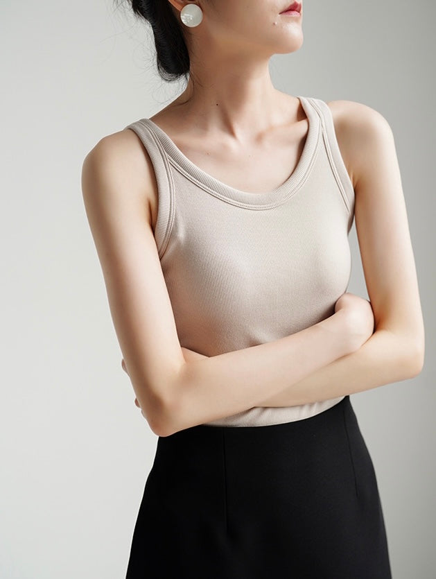 Classic Padded Stretch Tank Top [5 Colours]