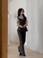 Load image into Gallery viewer, Korean Bilte Tailored Stretch Trousers [2 Colours]
