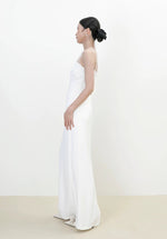 Load image into Gallery viewer, Sheer Panel Shift Gown in White
