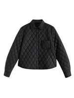 Load image into Gallery viewer, Quilted Collar Jacket in Black
