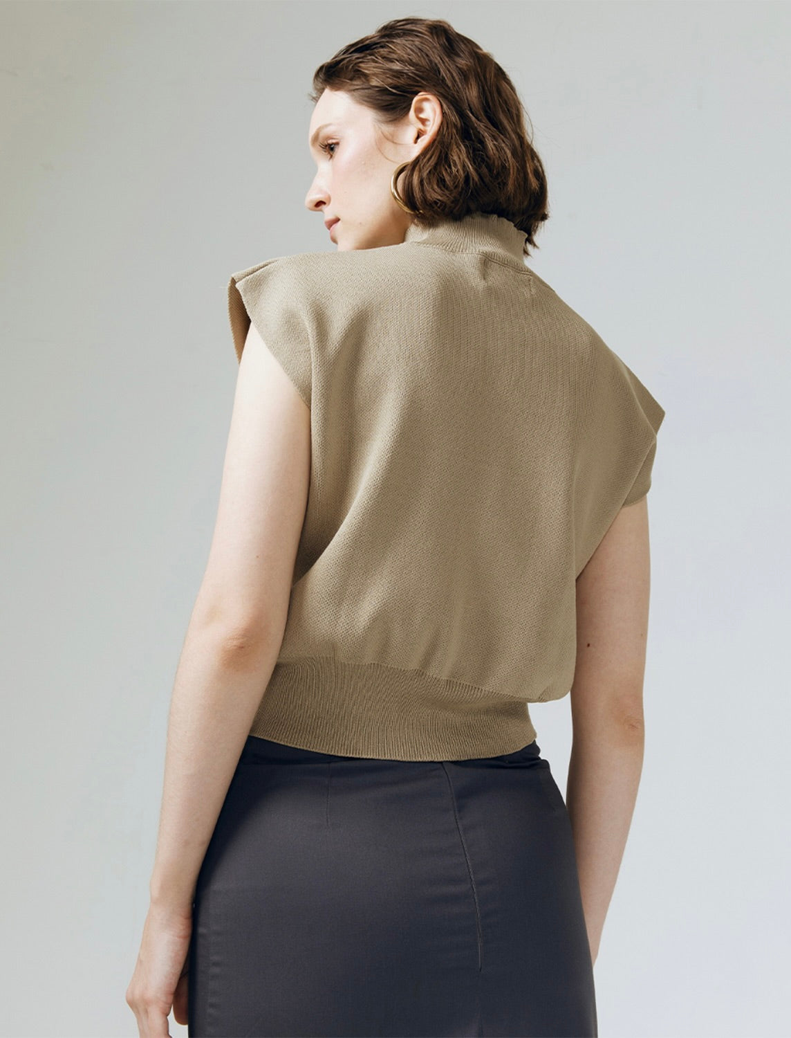 Giselle Knitted Top in Taupe