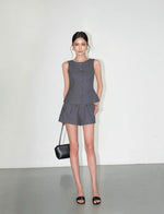 Load image into Gallery viewer, Tailored Peplum Vest // Shorts [2 Colours]
