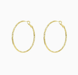 Large Twist Loop Earrings