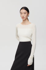 Load image into Gallery viewer, Wool Blend Duo Tone Knitted Top [2 Colours]
