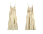 Load image into Gallery viewer, Drop Cross Back Maxi Dress in Beige
