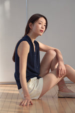 Load image into Gallery viewer, Korean Tencel Vest Top + Neck Tie [4 Colours]
