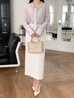 Load image into Gallery viewer, Korean Roi Tie Blouse [2 Colours]
