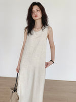 Load image into Gallery viewer, Twist Back Pocket Maxi Dress in Off White
