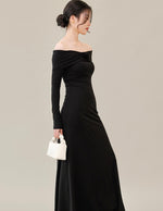 Load image into Gallery viewer, Off Shoulder Rose Flare Maxi Dress [2 Colours]
