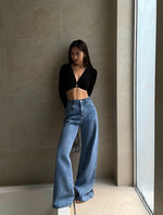 Load image into Gallery viewer, High Rise Wide Leg Jeans [2 Colours]
