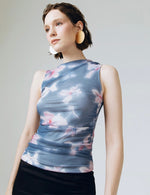 Load image into Gallery viewer, Harper Floral Sleeveless Top in Blue
