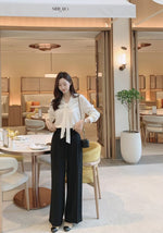 Load image into Gallery viewer, Korean Roi Tie Blouse [2 Colours]
