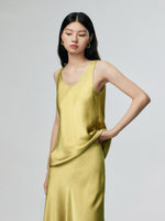 Load image into Gallery viewer, Satin Top + Slip Skirt Set in Yellow
