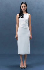 Load image into Gallery viewer, Boatneck Sheath Midi Dress [3 Colours]
