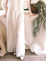 Load image into Gallery viewer, Open Back Pocket Maxi Jumpsuit in White
