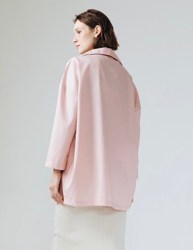 Cara Convertible Sleeve Outerwear in Pink