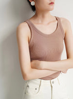 Load image into Gallery viewer, Classic Padded Stretch Tank Top [5 Colours]
