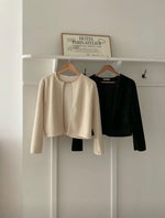 Load image into Gallery viewer, Korean Fluffy Open Jacket in Cream
