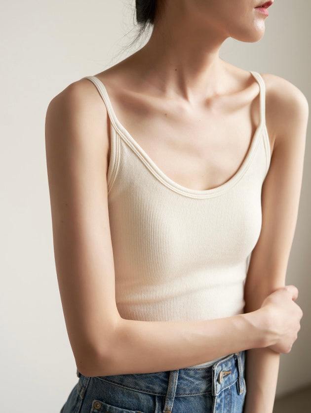 Classic Round Neck Stretch Camisole [3 Colours]