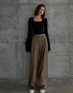 Load image into Gallery viewer, [Ready Stock] Classic Wide Leg Hook Trousers - S
