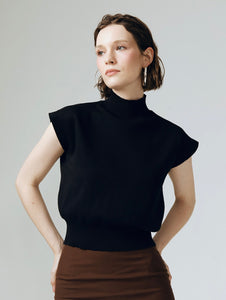 Giselle Knitted Top in Black