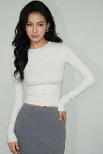 Classic Cropped Long Sleeve Top [4 Colours]