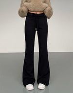 Load image into Gallery viewer, Flare Leg Jogger Pants in Black
