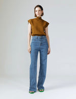 Load image into Gallery viewer, Giselle Knitted Top in Hazelnut Brown
