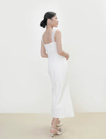 Load image into Gallery viewer, Weave Mermaid Dress in White
