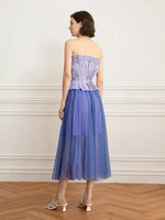 Load image into Gallery viewer, Pleated Bustier Top in Purple
