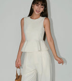 Load image into Gallery viewer, Peplum Top // Tailored Trousers [2 Colours]
