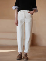 Load image into Gallery viewer, Criss Cross Jeans in White
