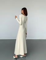 Load image into Gallery viewer, Padded Light Knit Long Sleeve Dress [2 Colours]
