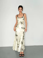 Load image into Gallery viewer, Floral Camisole Slip Dress in Cream
